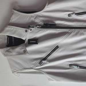 White leather vest